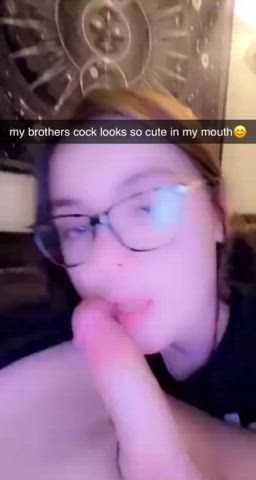 amateur barely legal blowjob cumshot cute deepthroat glasses nsfw teen gif