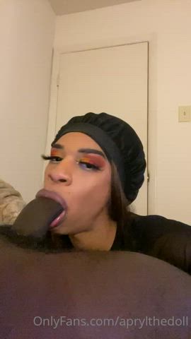 blowjob ebony tightlipsbigdick trans trans woman gif