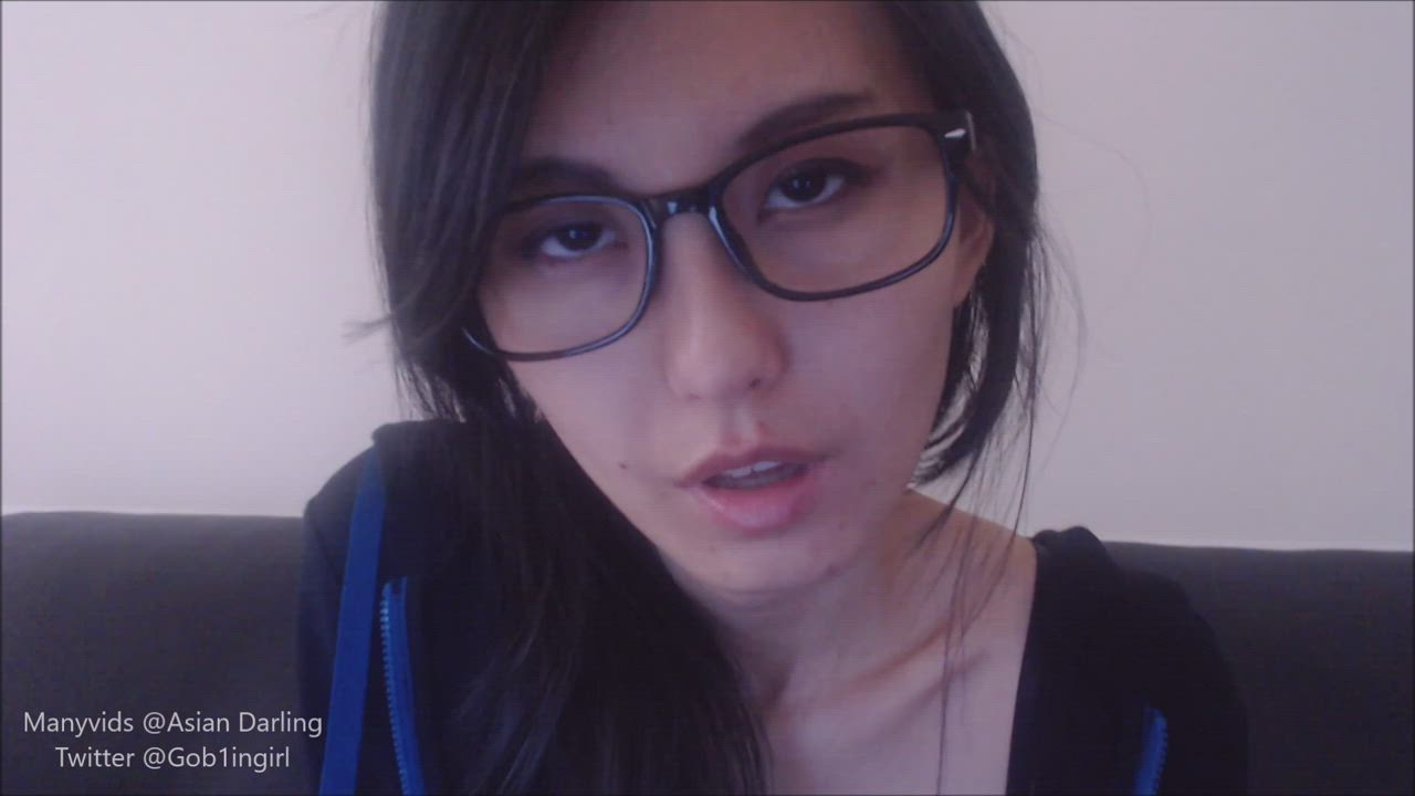 Ahegao Eye Contact Glasses Teen Tongue Fetish gif