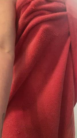 boobs pierced towel gif