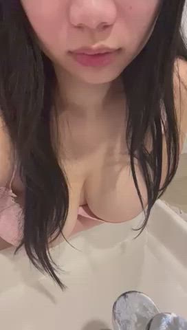 Asian Boobs Downblouse gif