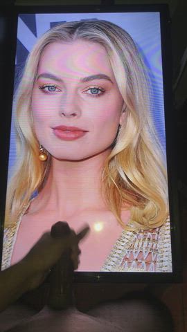 BBC Big Dick Celebrity Jerk Off Margot Robbie gif