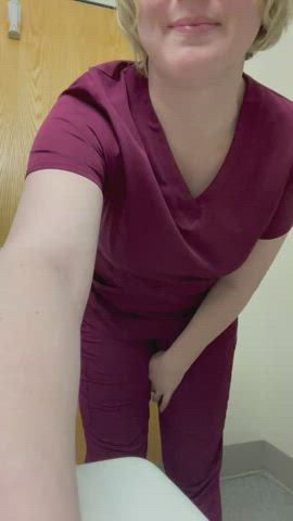 milf nurse tight pussy tits titty drop at-work gif
