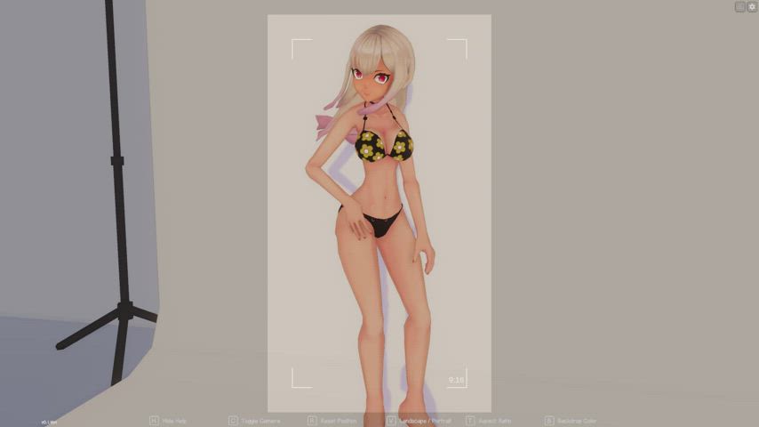 anime bikini model gif