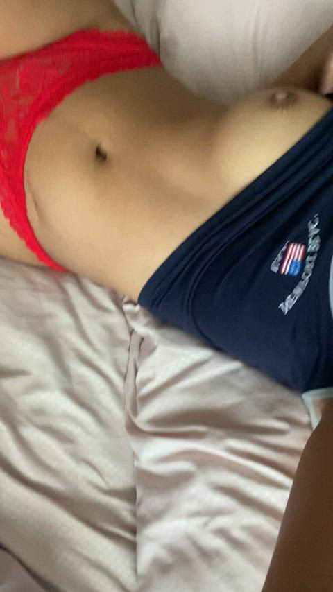 Just wanted to show my tiny body and fit tummy [Gif]