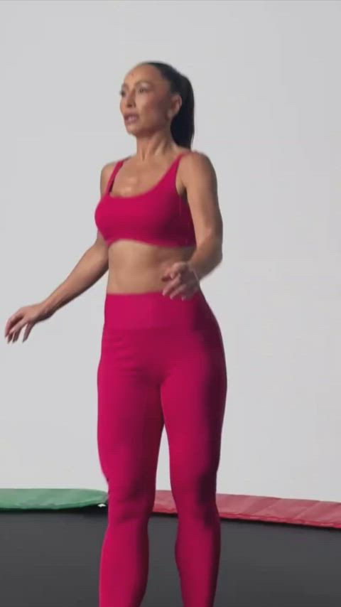 asian ass brazilian celebrity fit slow motion tight tights yoga pants gif