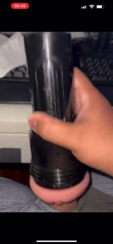 cumshot fleshlight pov gif