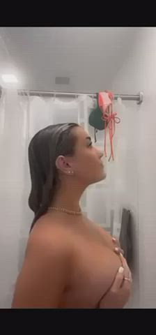big tits nude shower tiktok gif