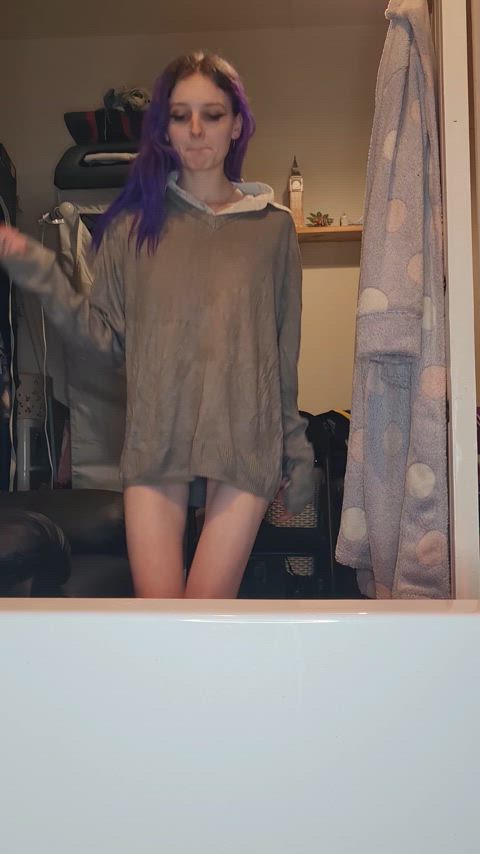 amateur onlyfans boobs solo nsfw petite see through clothing gif