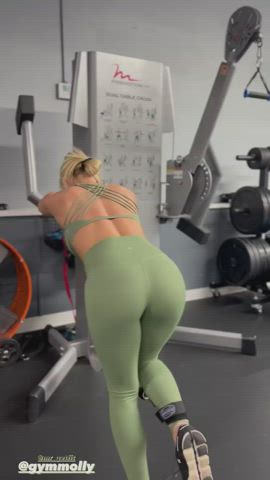 Ass Blonde Workout gif