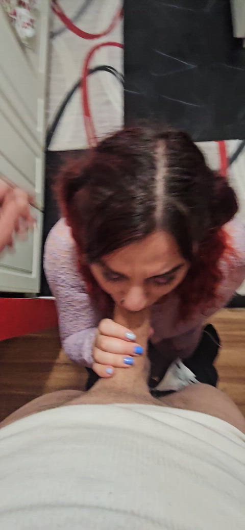 Love making her crawl while my cocks down her throat 