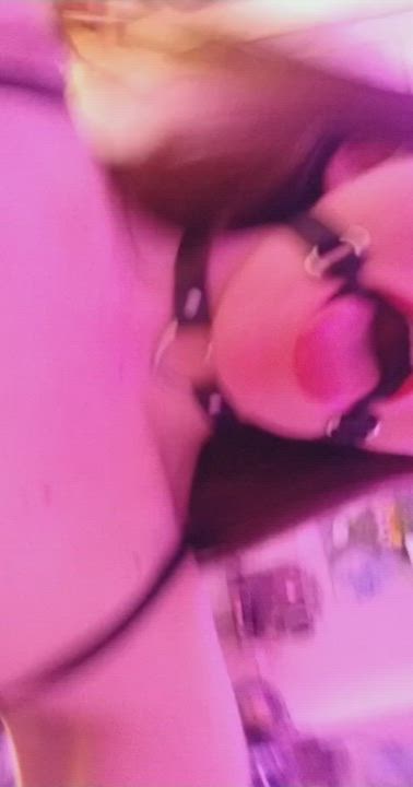 Bondage Gagging Tongue Fetish gif