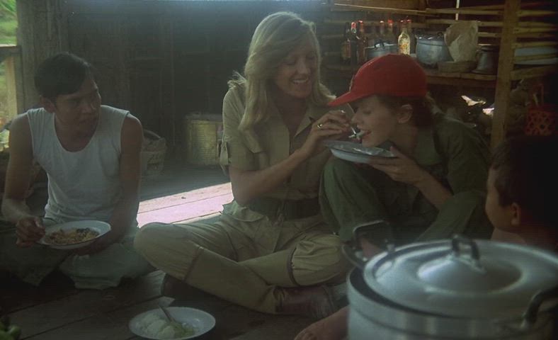 That's.. one way to smoke.. I guess..? | from "Emmanuelle (1974)"
