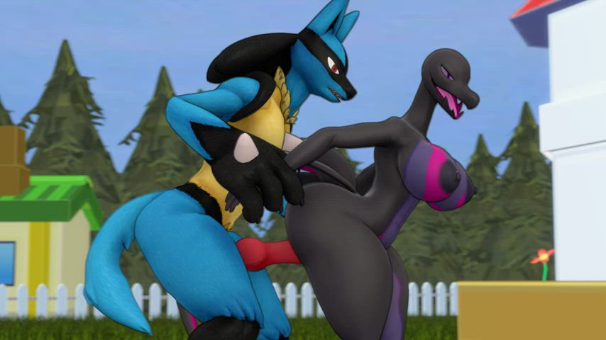 Salazzle and Lucario [Pokemon] (DevilsCry)