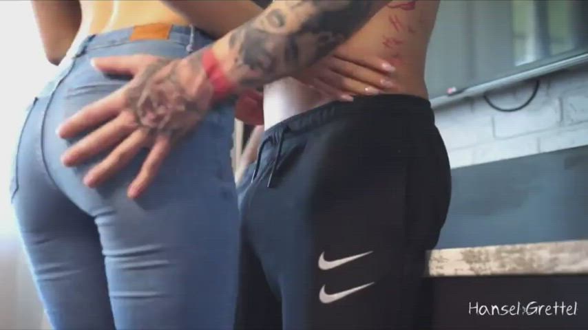 ass groping jeans gif