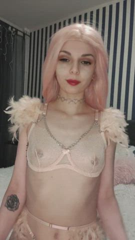 cute lingerie teen tits petite gif