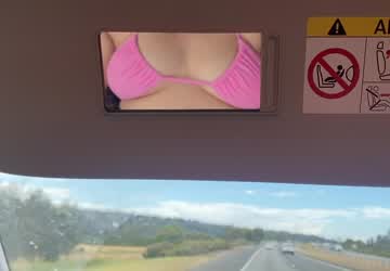 I hope you like my naughty car titty drop