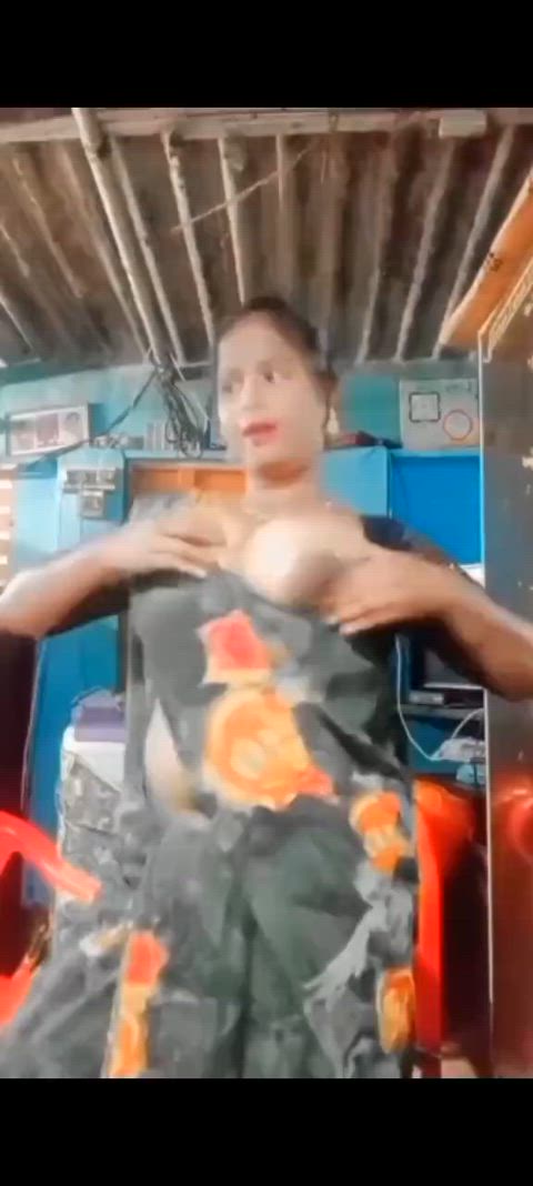 boobs desi saree tiktok gif