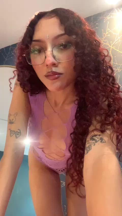 cute latina lingerie natural tits redhead tits gif