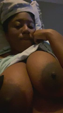 cute ebony tits gif