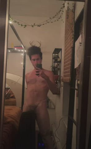 big dick cock long hair gif