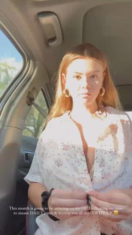 Big Tits Boobs Car Sex gif