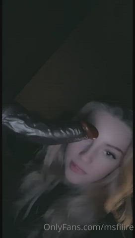 BBC Blowjob Dildo gif