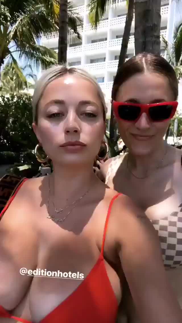 CarolineVreelandRedBikiniSelfieGIF