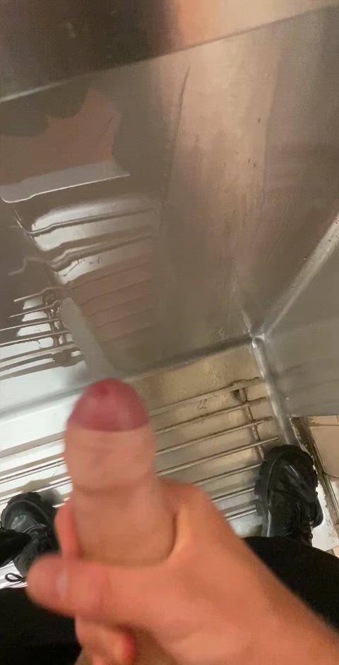 First time being walked in on while cumming at busy train station 💦 quickly stopped