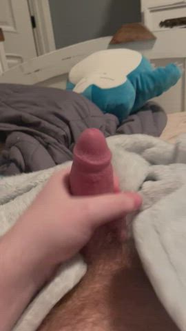 Big Dick Cumshot Solo gif