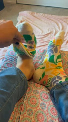 censored feet socks gif