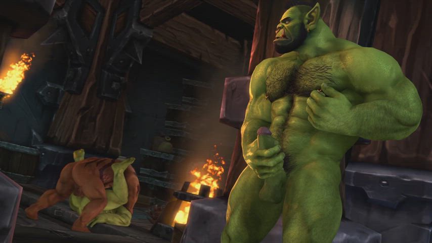 anal animation fantasy gay masturbating muscles orc rule34 warcraft gif