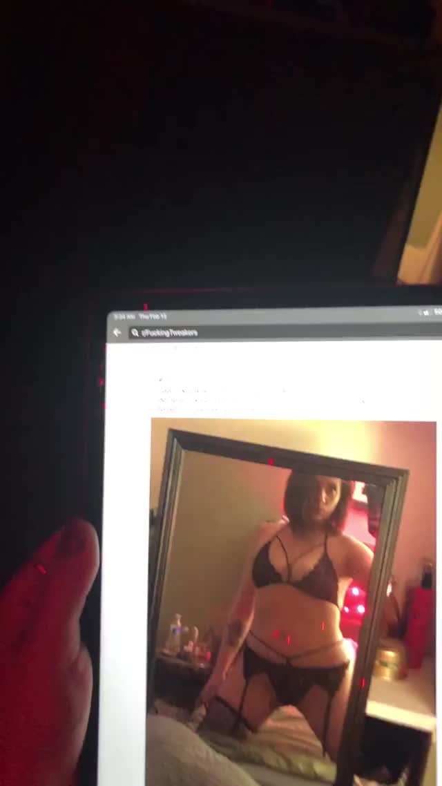 Caught my naughty wife masturbating to sexy pictures of herself that were posted