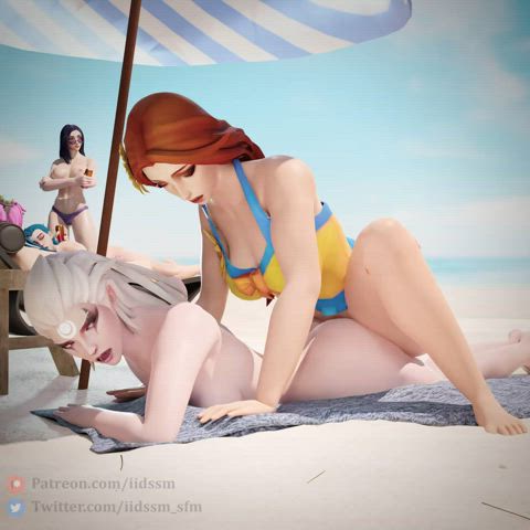 3d animation elf futanari gif