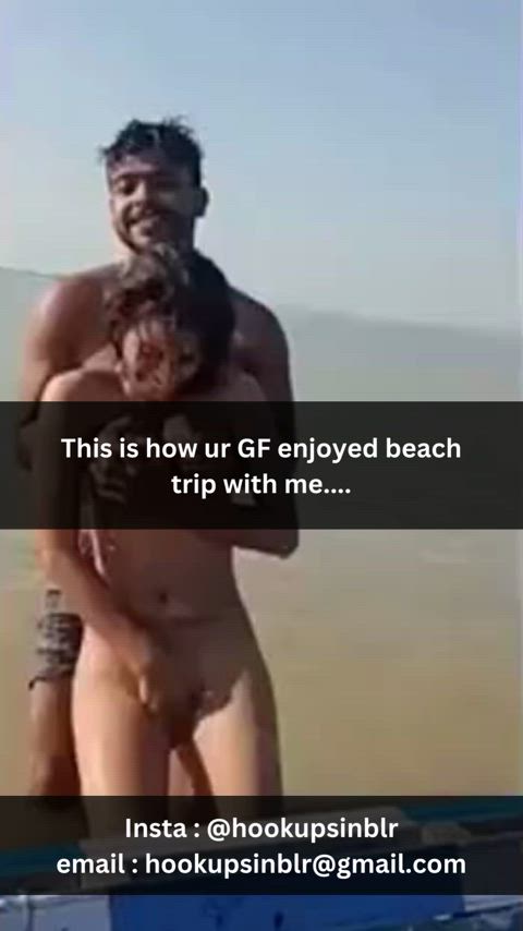 amateur beach caption chudai cuckold desi exhibitionist indian outdoor public gif