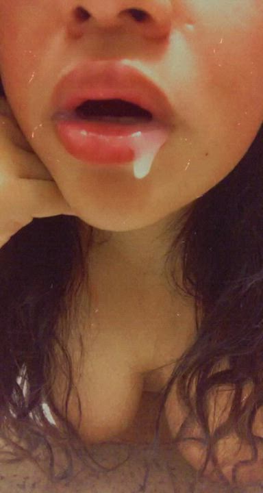 Would you let me swallow💦 if I beg for it??🥵[OC][F]