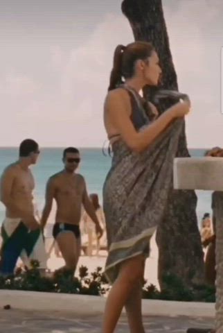 bikini brunette celebrity israeli milf small tits tall gif