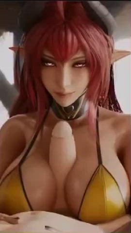 3D Animation Big Tits Bikini Hentai Rule34 Titty Fuck gif