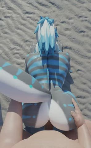 Animation Beach Big Ass Doggystyle POV Sex Tight Pussy gif