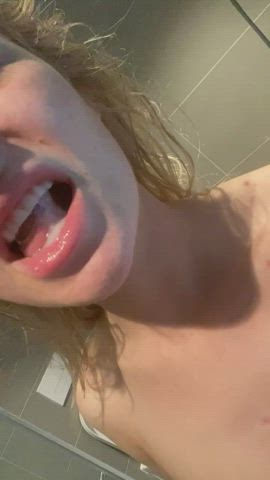 amateur cum cum in mouth homemade onlyfans gif