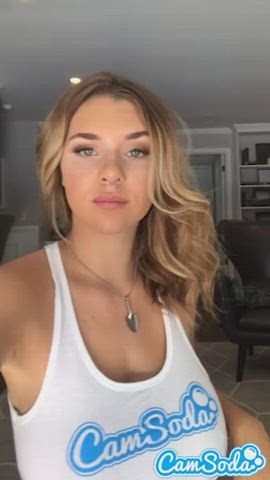 Amateur Gabbie Carter Huge Tits Nipples Pornstar Titty Drop gif