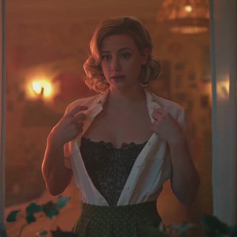 blonde celebrity lili reinhart gif