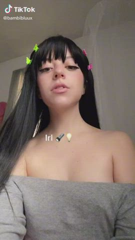 Eye Contact JOI TikTok Tongue Fetish gif