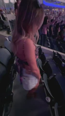 Flashing my tits at the Kaskade concert