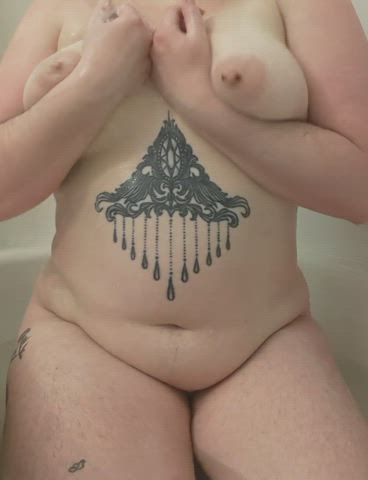 bbw big tits chubby soapy gif