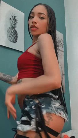 ass dancing ebony latina natural tits skinny small tits tattoo teen gif