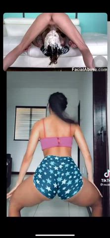 deepthroat latina twerking gif