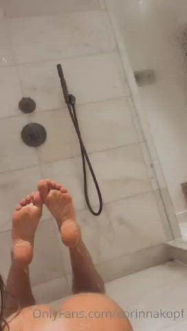 Corrina Kopf Soaking Feet Play In Shower