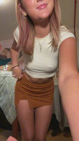 belly button nipple piercing nipples pokies small tits gif