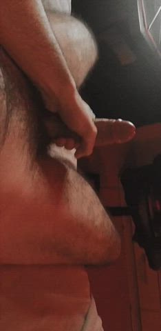 BWC Hairy Male Masturbation Masturbating POV Thick Cock gif